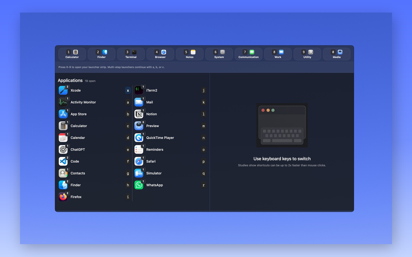 SwiftSwitch screenshot preview