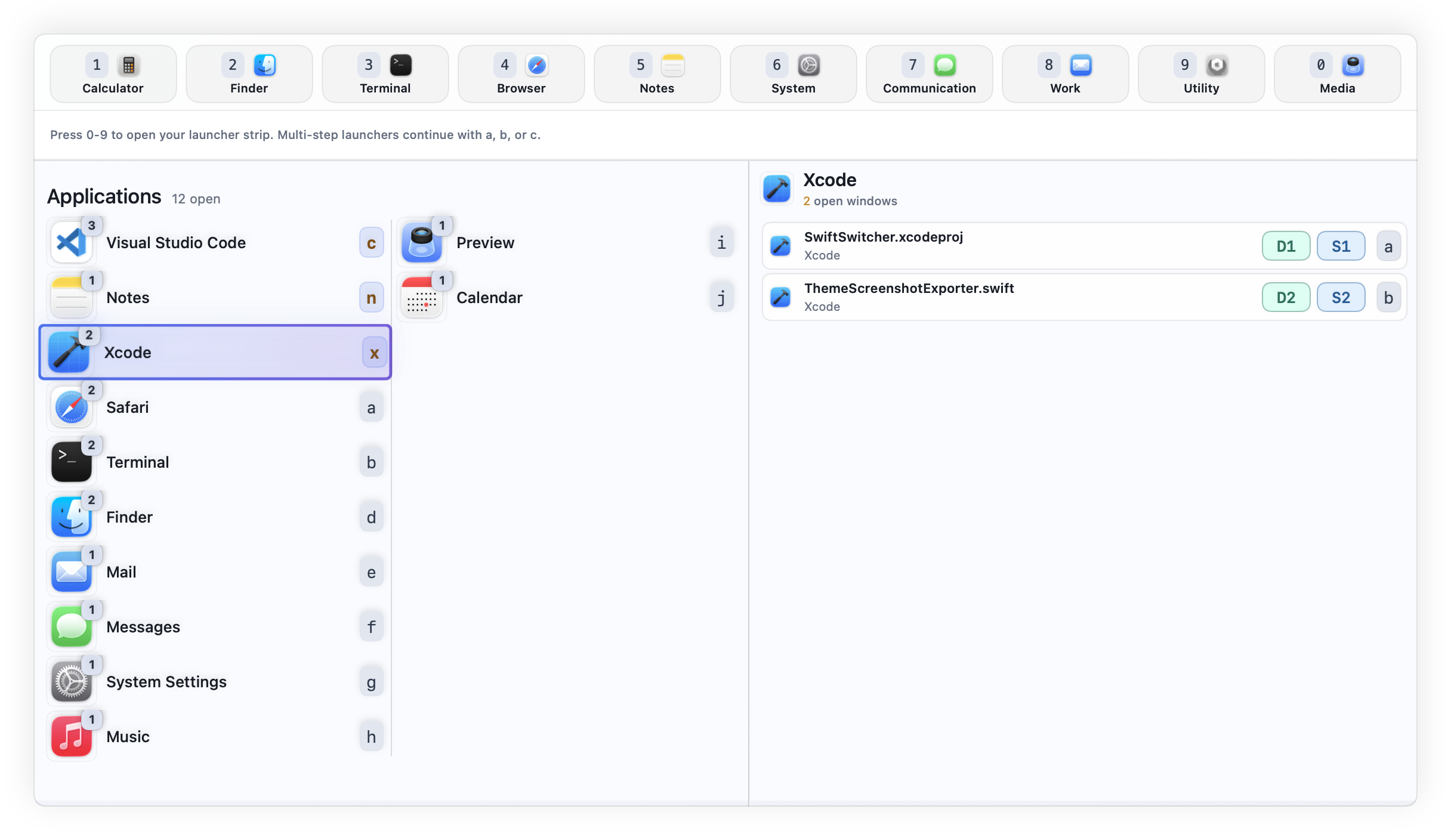 SwiftSwitch Original theme in light mode